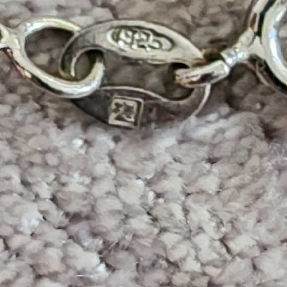 Silver 925/825 necklace and mother of pearl pendant - Picture 11 of 13